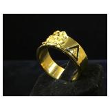 Stainless steel Masonic ring, size 14