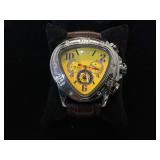 Jaragar Sport Racing Design watch,w / leather
