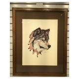 Pencil signed John Livingston print, framed &