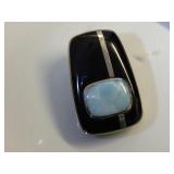 Sterling gemstone pendant, 22.7g (tw)