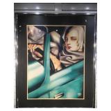 Tamara de Lempicka numbered print, framed to 34
