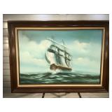 Original oil on canvas signed by artist David