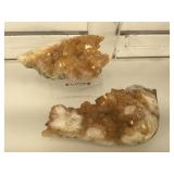 2 citrine geode segments