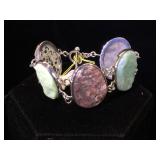 Sterling Druzy Crystal bracelet by Kalifano, 51g