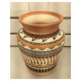 Signed Navajo pottery vase, 8 inches tall