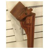 Vintage leather holster for long barrel 22