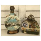 2 Colorado themed liquor decanters