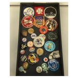 Vintage button pins & patches