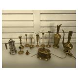 Vintage decorative brass & Kontessa espresso pot