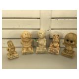 5 vintage figurines