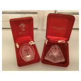 2 Waterford crystal medallions w/ boxes
