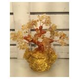 Gemstone prosperity tree, stands approx 8 1/2