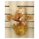 Gemstone prosperity tree, stands approx 8 /2