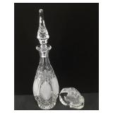 Crystal d Arques lion head paperweight & crystal