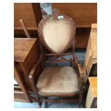 Antique heart back rocker C. 1900