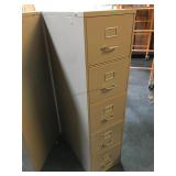 Metal 5 drawer file cabinet