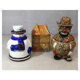 2 vintage cookie jars & 1 Oreo cookie jar