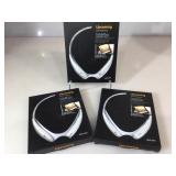 3 NIB stereo neck band ear sets