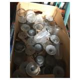 Lot of silver rimmed glassware