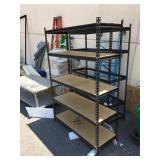 6x4x1 foot metal garage shelf with wood shelves