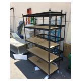 6x4x1 foot metal garage shelf with wood shelves