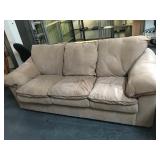 Micro suede 3 cushion sofa - some minor wear
