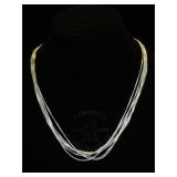 6- Sterling chains, 16 in. Lengths, 14.5g  (tw)