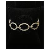 Sterling & clear quartz bracelet, 15,2g (tw)