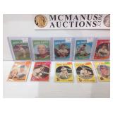 Vintage 1959 topps 10 card lot