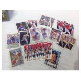 Mixed sports cards with stars in hard cases and