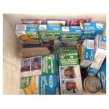 Bin Full of sports items with cards Baseball &