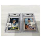 1989 Topps traded gma graded Nolan Ryan & randy