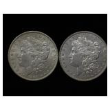1889 & 1896 Morgan Silver Dollars, 2 x $