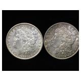 1888 & 1889 Morgan Silver Dollars, 2 x $