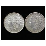 1891 & 1892-O Morgan Silver Dollars, 2 x $