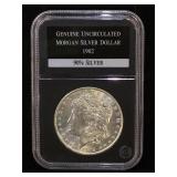1902 Uncirculated Morgan Silver Dollar, cased