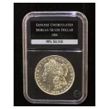 1904 Uncirculated Morgan Silver Dollar, cased