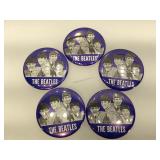 5 Beatles blue 3 in pinback Buttons, 1964 Nems