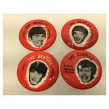 The Beatles , red background pinback Buttons, 1