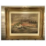 Original French Pastel Drawing, nicely framed,