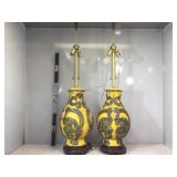 Fine pr of Marbro Co. Chinese Ceramic table