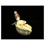 Signed Ivory erotic peek a boo scrimshaw