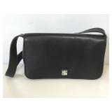 Lauren Ralph Lauren black leather one strap flap