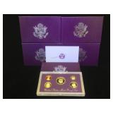 1989,1990,1991,1992  & 1993 US Mint Proof Sets