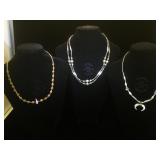 3- Southwest style necklaces, 1- double strand