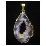 Geode Slice pendant