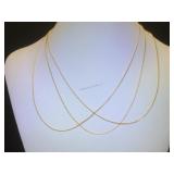 3- 18 in. Gold-tone chains