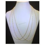 3- 24 in. Length gold-tone chains