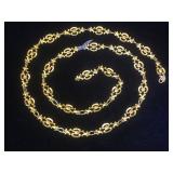14k GOLD  ORNATE CHAIN , 32 in. Length, 73g
