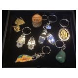 Assortment of keychains